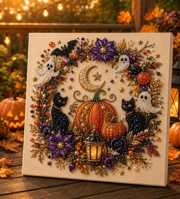๐ฅ Last Day 63% OFF โ ๐ปโจ Halloween Pearl Art DIY Kit โ Turn Tiny Pearls into Spooky-Cute Magic (๐ฆBuy 2 Free Shipping)