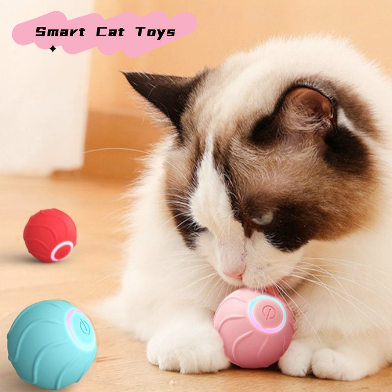Smart Rolling Ball Cat Toy: Interactive, USB-Powered Bouncing Ball for Kittens