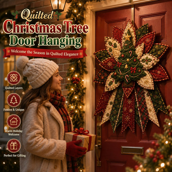 ๐ Holiday Celebration 50% OFF ๐ โ Festive Quilted Christmas Door Hanging DIY Sewing Kit