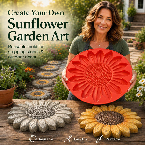 ๐ฅ LAST DAY 49% OFF - ๐ป Reusable Sunflower Stepping Stone Mold (๐ฆBuy 4 Free Shipping)