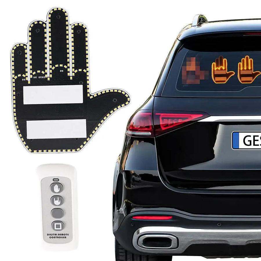 Car Finger Light: Remote-Controlled Road Rage Sign