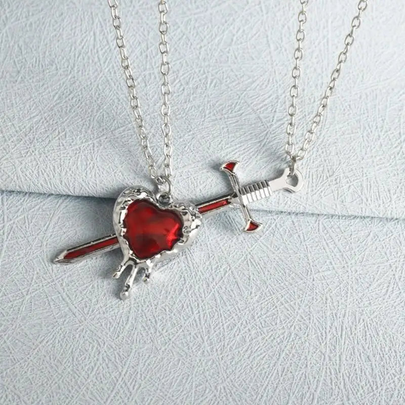 Sword & Heart Necklace for Couples