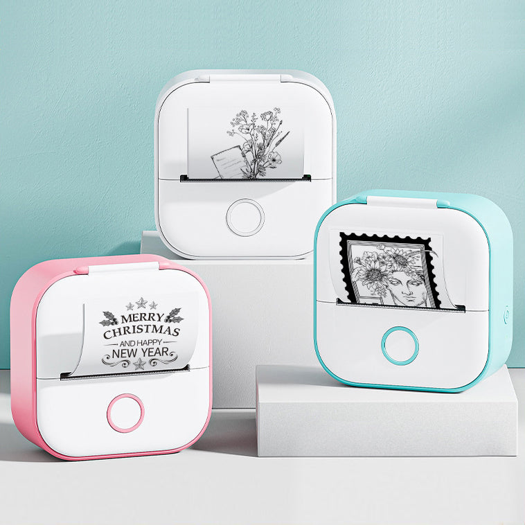Portable Mini Thermal Label Printer Home Photo Bluetooth Printer for Students Price Tag