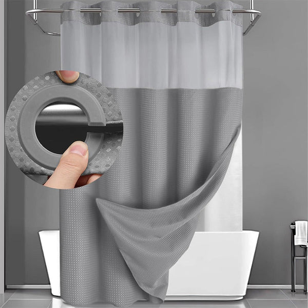 ๐ฅ HOT SALE 50% OFF! ๐ฅ Waffle Shower Curtain โ Hotel Style, 180GSM, Water-Repellent, 183ร190cm ๐ฟ
