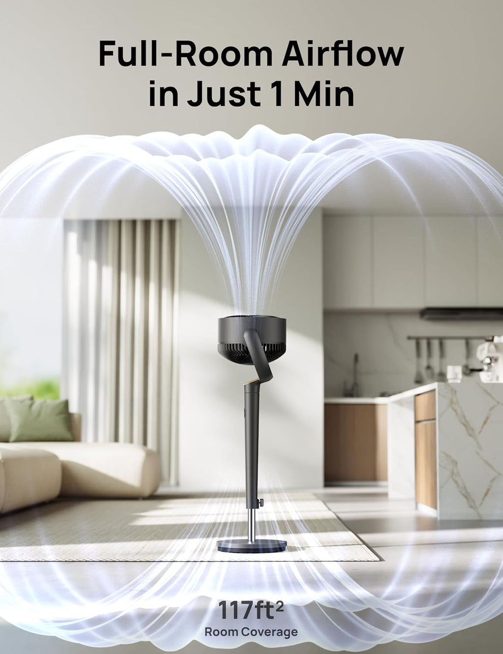 120° Oscillating Standing Fan