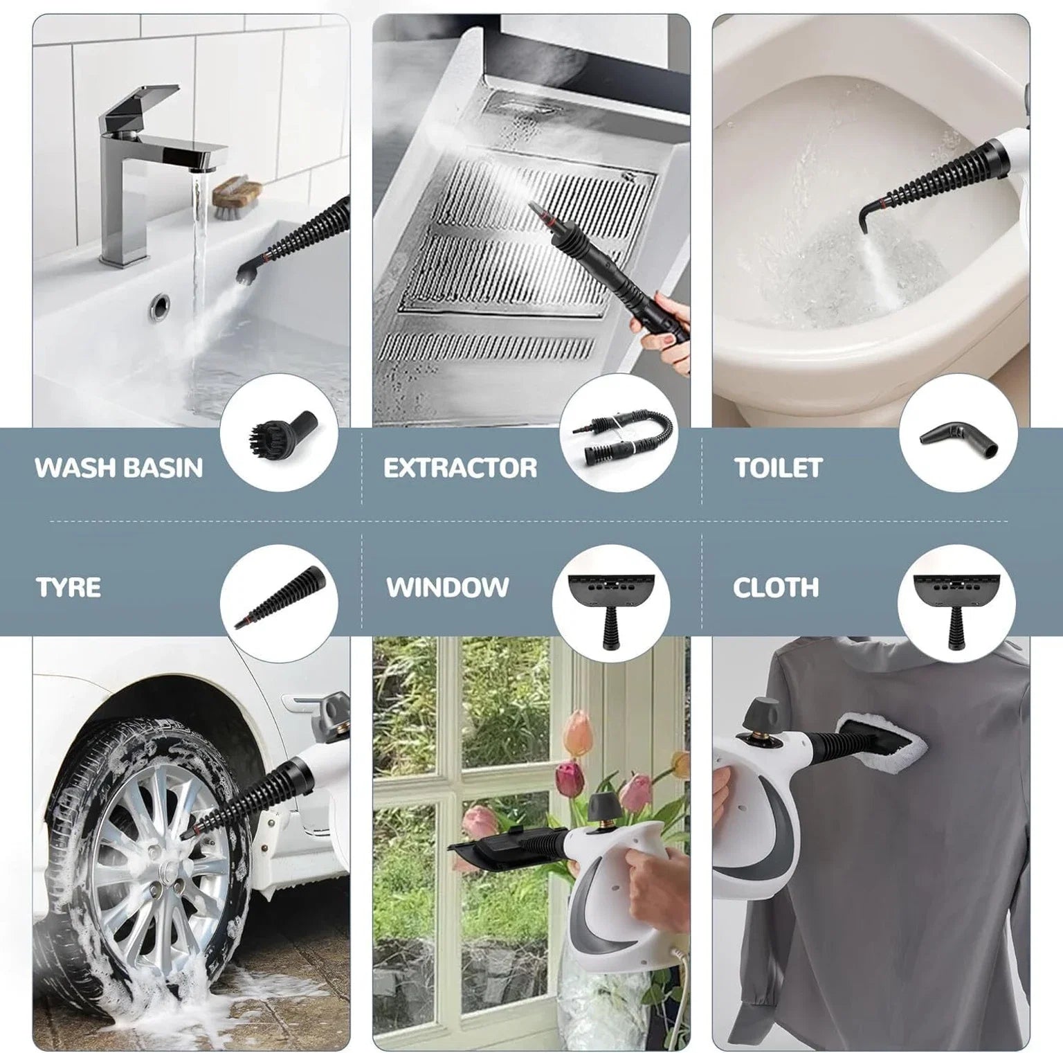 Steamora™ High-Pressure Multi-Surface Steam Cleaner Pro