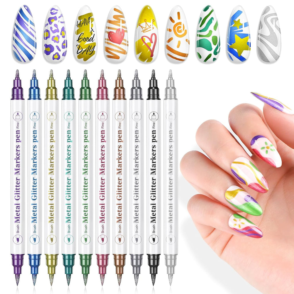 Dual-Tip Nail Art Pens Set