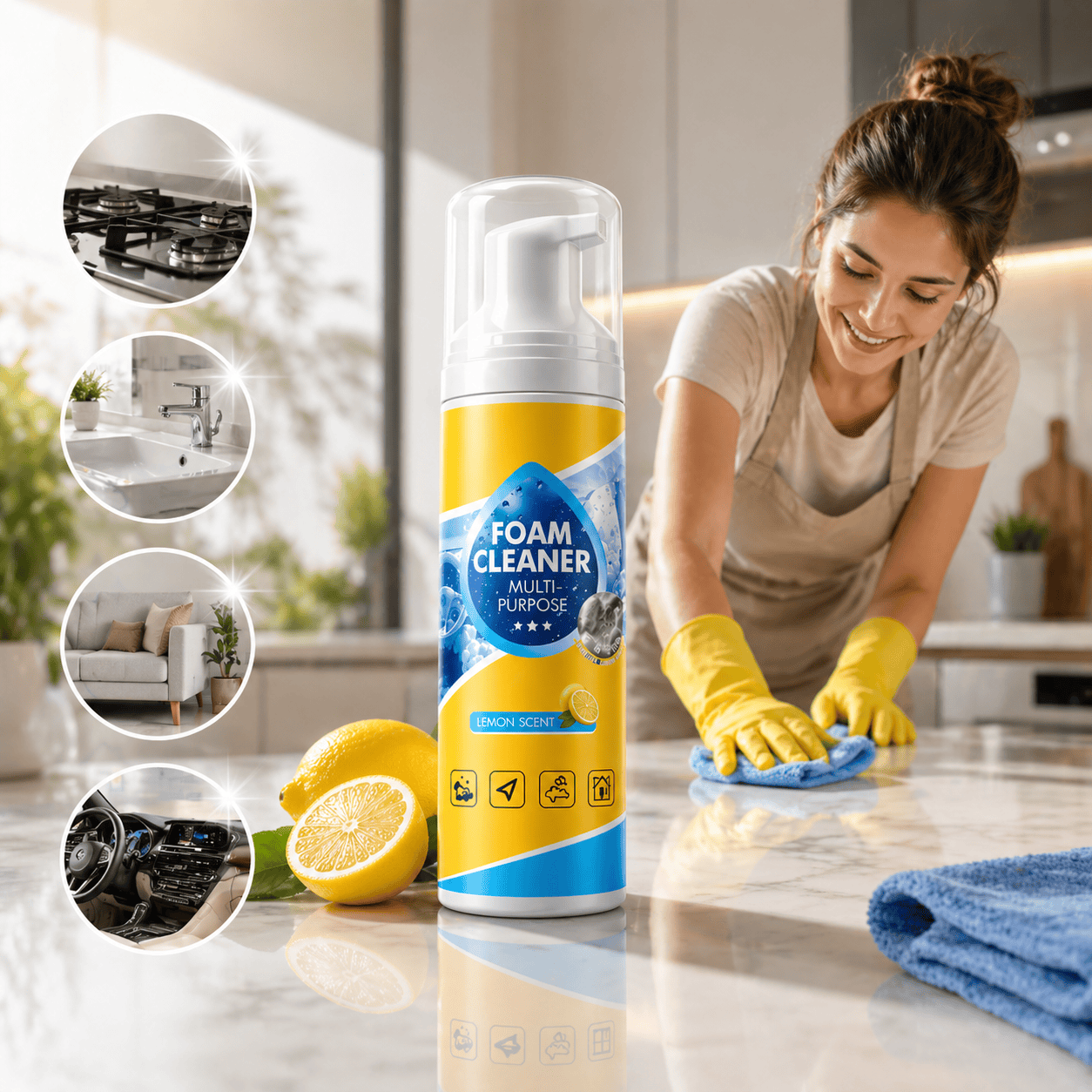 Multifunctional Foam Cleaner Premium for Kitchen, Furniture, Car & Walls