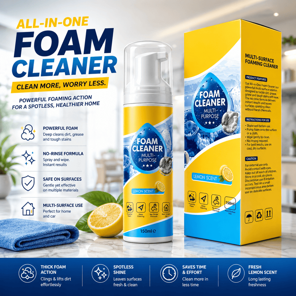 Multifunctional Foam Cleaner Premium for Kitchen, Furniture, Car & Walls