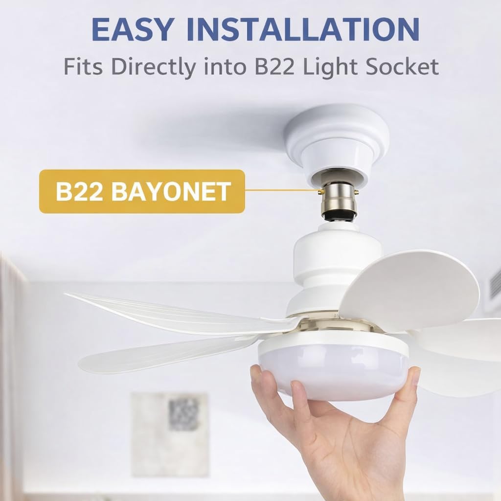 LED Ceiling Fan & Light with Remote