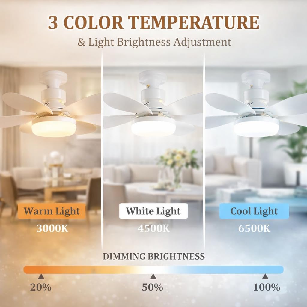 LED Ceiling Fan & Light with Remote