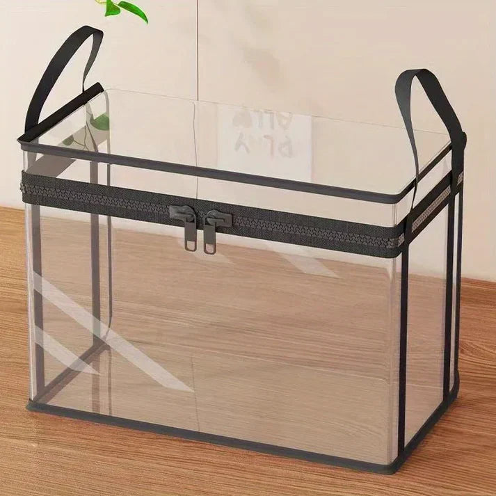 2-Pack Foldable Transparent Storage Boxes