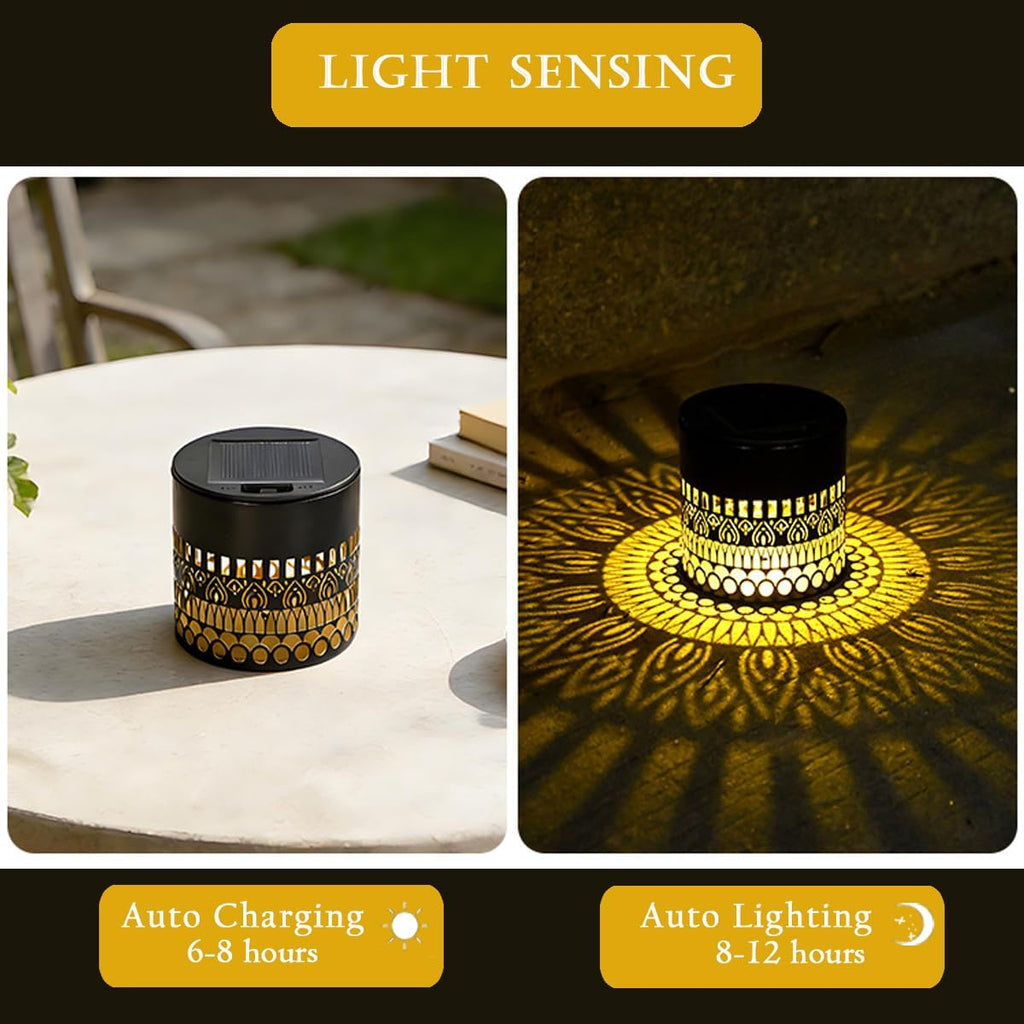 Retro Solar Outdoor Lanterns