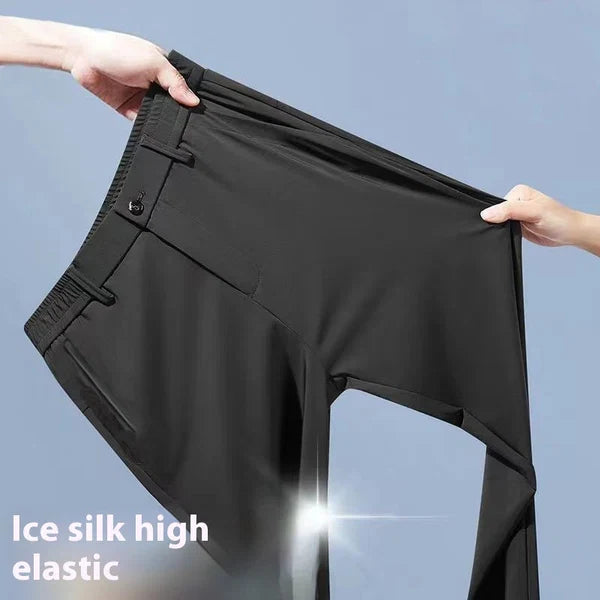 Ice Silk Leisure Straight Loose Trousers Men