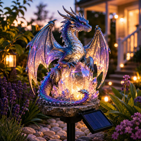 🐉Solar Dragon Crystal Garden Light – Fantasy Outdoor Decor