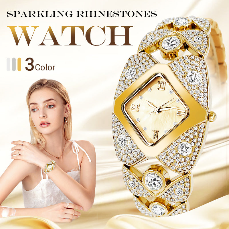 🎁2026 New Arrivals 50% OFF💥Women's Retro Quartz Watch with Sparkling Rhinestones