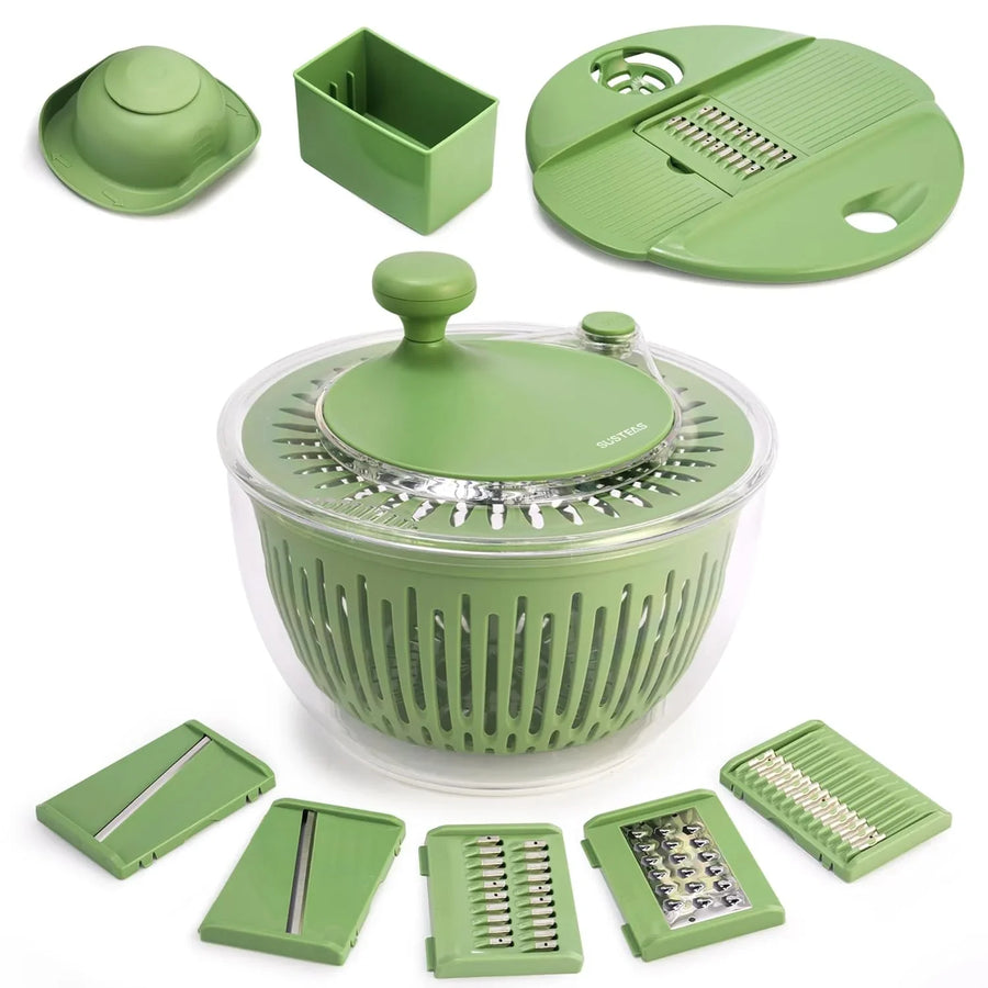 Multifunctional Vegetable Salad Dehydrator and Cutter