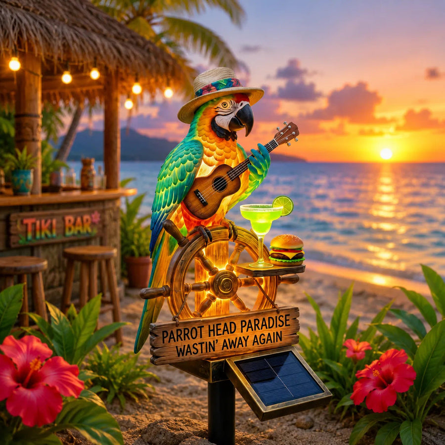 🔥Last Day 49% OFF Sola🔥-🌴Powered Parrot Garden Light- "Wastin" Away Again"