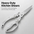Heavy-Duty Multi-Purpose Kitchen Shears – Stainless Steel Poultry & Herb Scissors for Effortless Food Prep