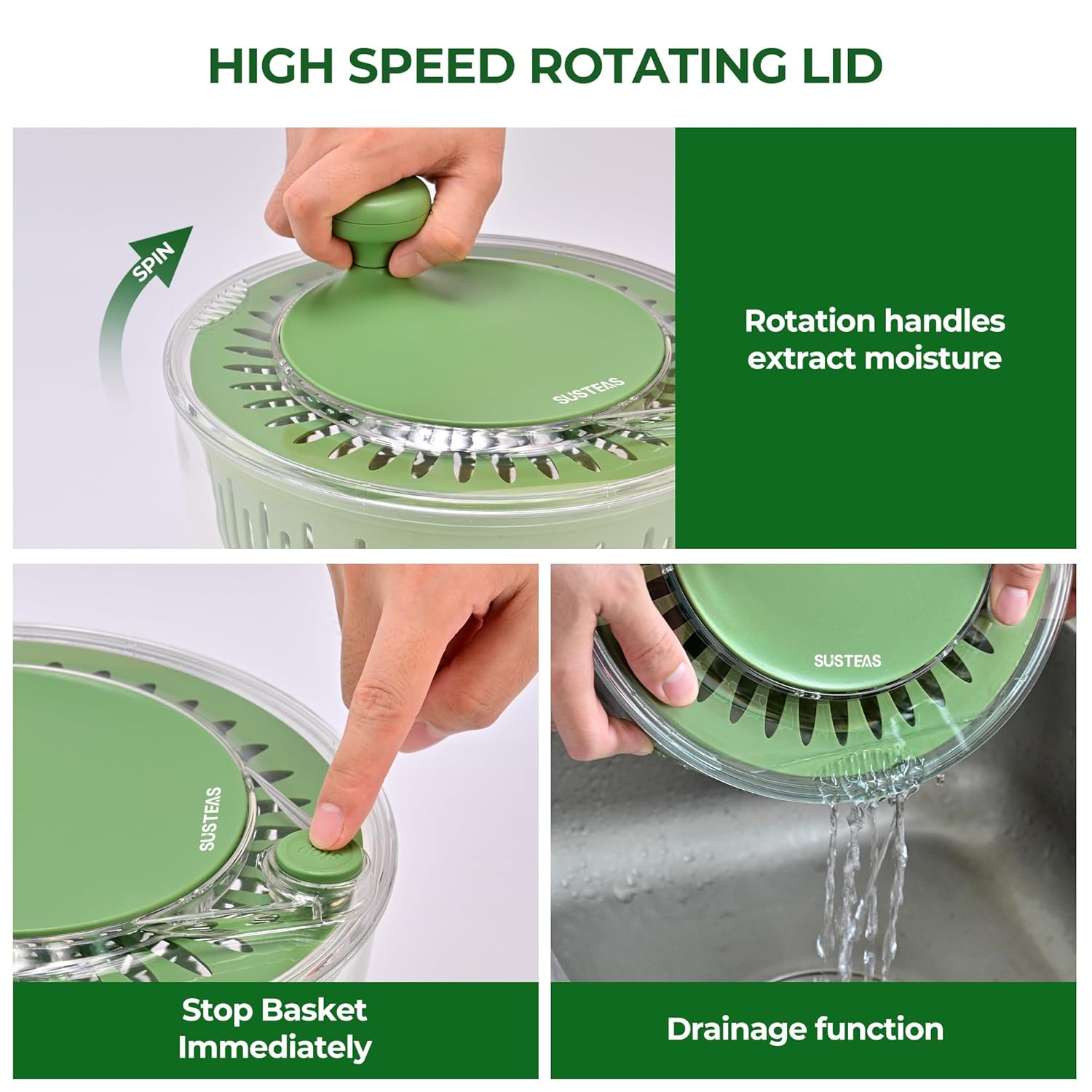Multifunctional Vegetable Salad Dehydrator and Cutter