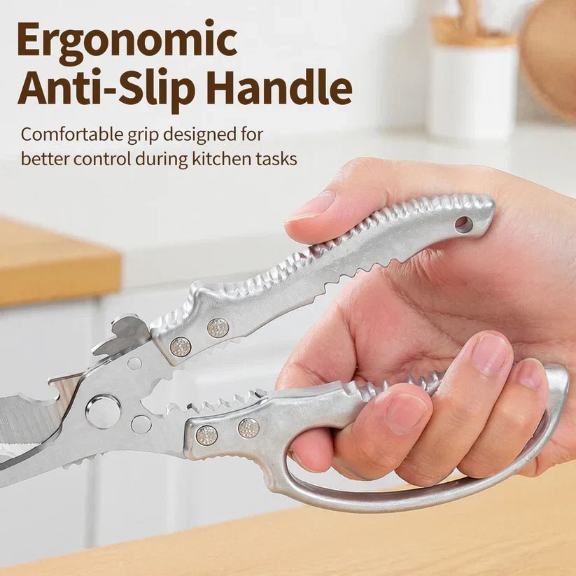 Heavy-Duty Multi-Purpose Kitchen Shears – Stainless Steel Poultry & Herb Scissors for Effortless Food Prep