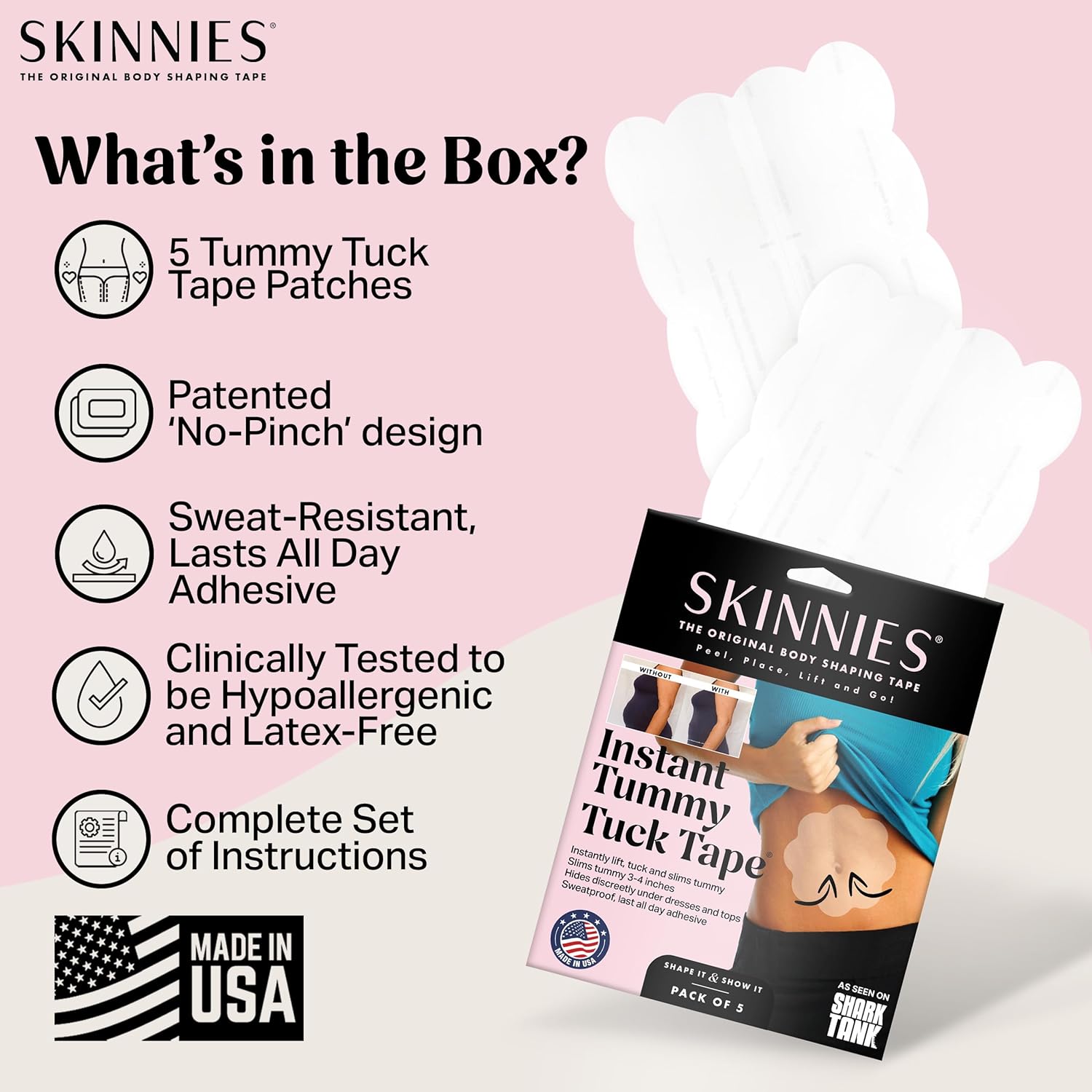 Instant Lifts Tummy Tuck Tape (Pack of 5)
