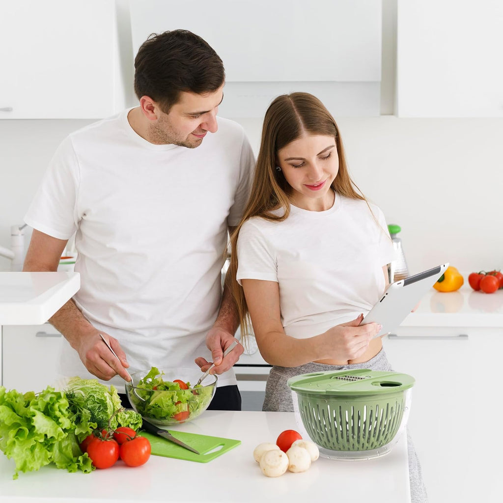 Multifunctional Vegetable Salad Dehydrator and Cutter