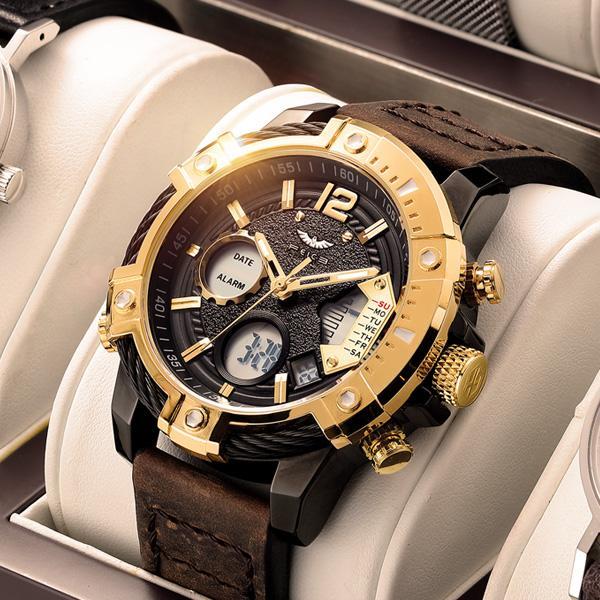 ⌚ LIMITED-TIME 50% OFF! ✨ Men's Dual Display Sports Watch – Multifunction, 3ATM Waterproof, Quartz 🏊