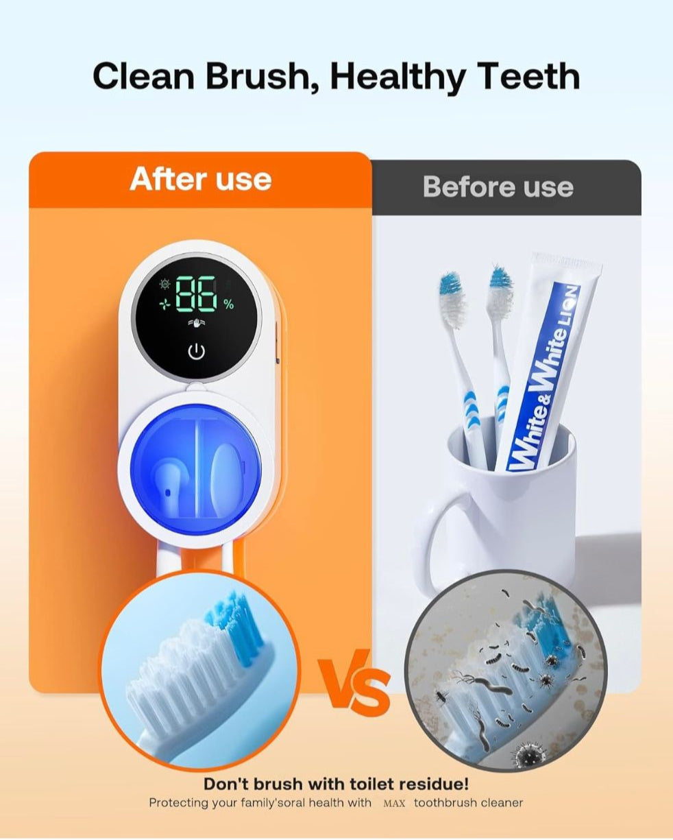 Max Toothbrush Cleaner & Holder