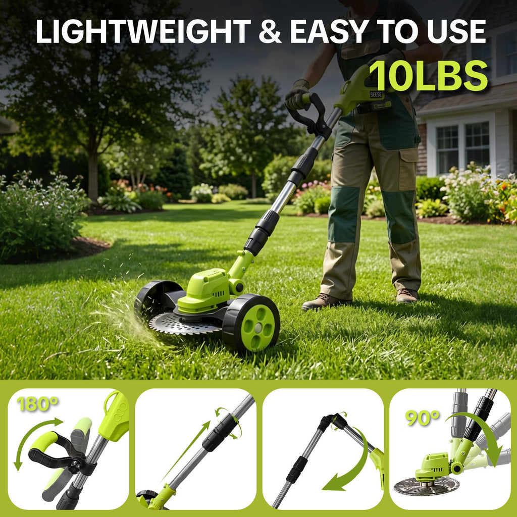 3-in-1 Cordless Weed Trimmer & Lawn Mower