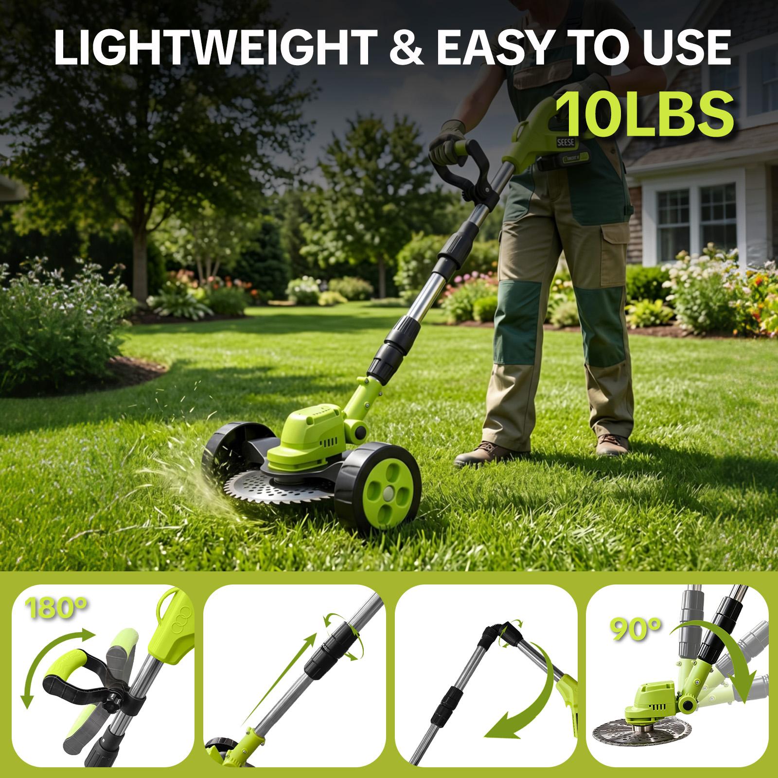 3-in-1 Cordless Weed Trimmer & Lawn Mower