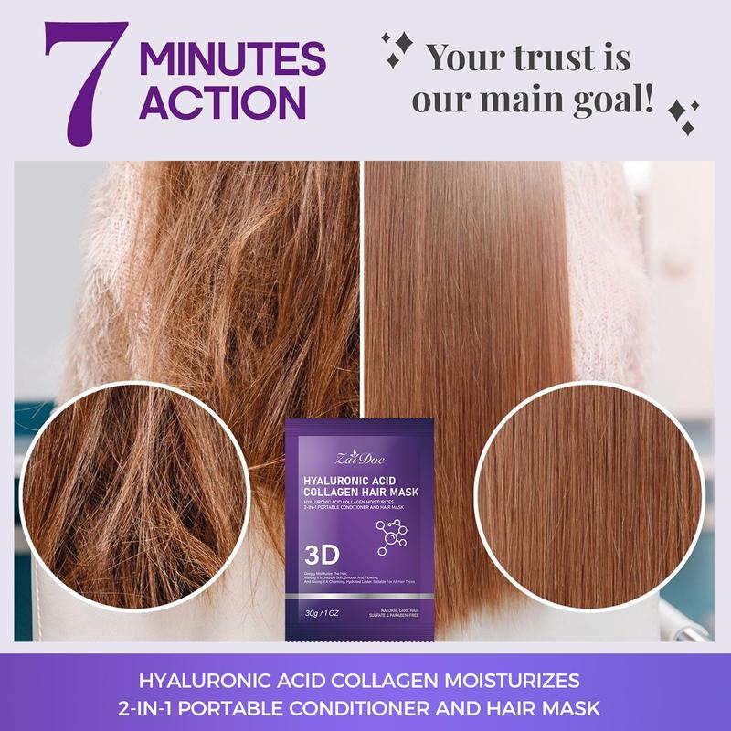 5 PCS-3D Hyaluronic Acid & Collagen Hair Mask 30g