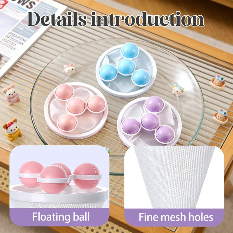 3 Counts Washing Machine Filter Bag, Reusable Floating Hair Filter for Laundry