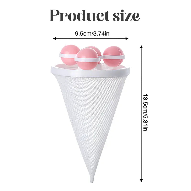 3 Counts Washing Machine Filter Bag, Reusable Floating Hair Filter for Laundry