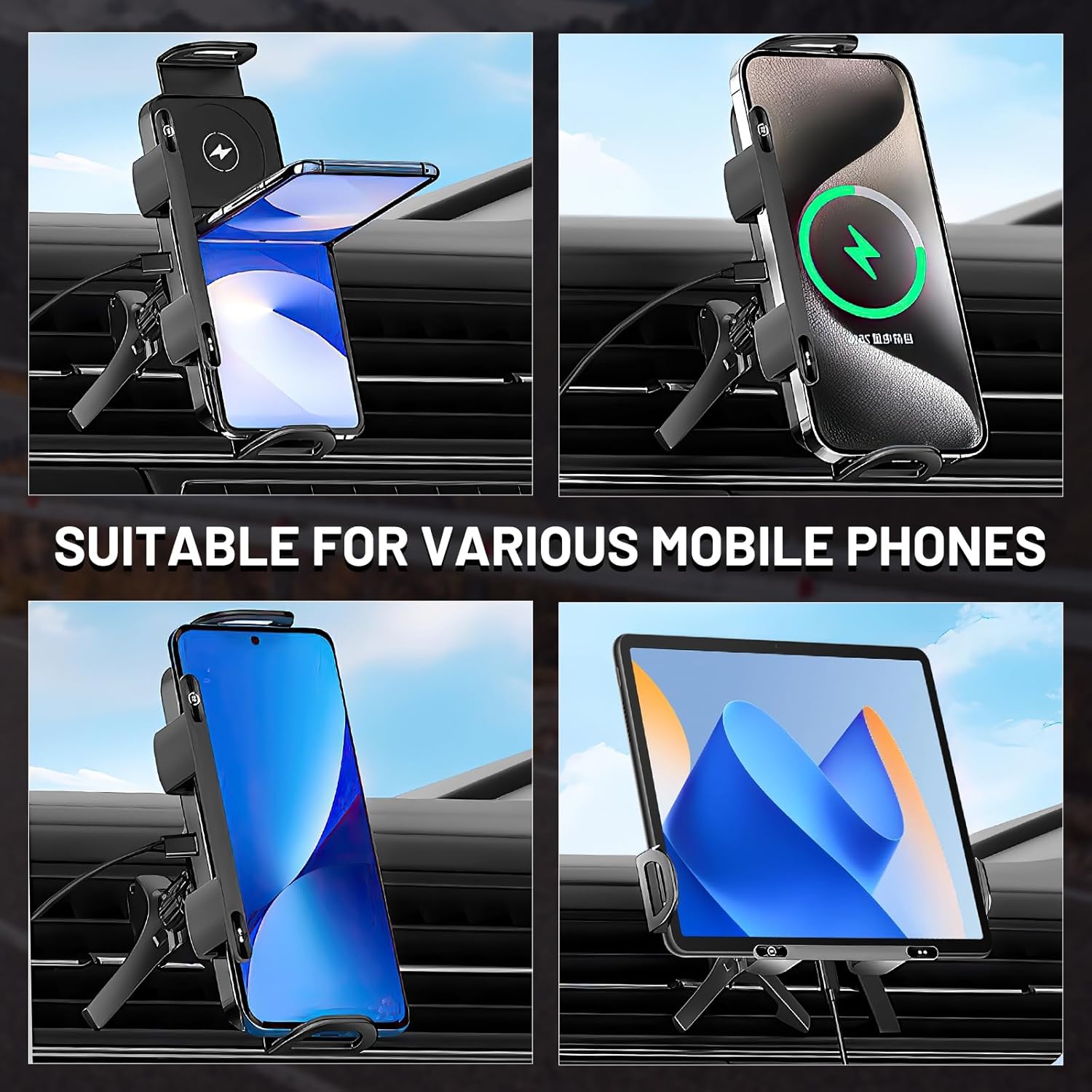 2 in 1 Auto Rotating Phone Holder