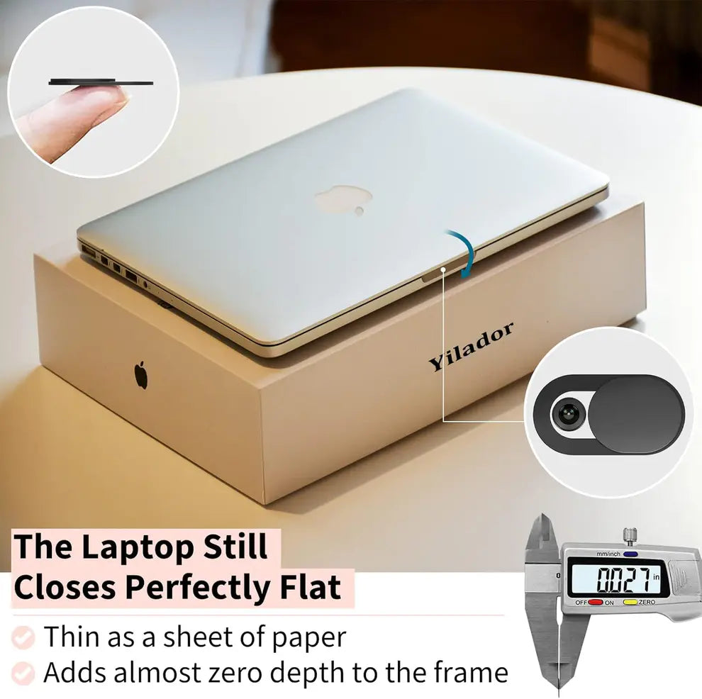 Webcam Cover 3 Pack 0.03 inch Ultra Thin Laptop and phone Camera Cover Slide