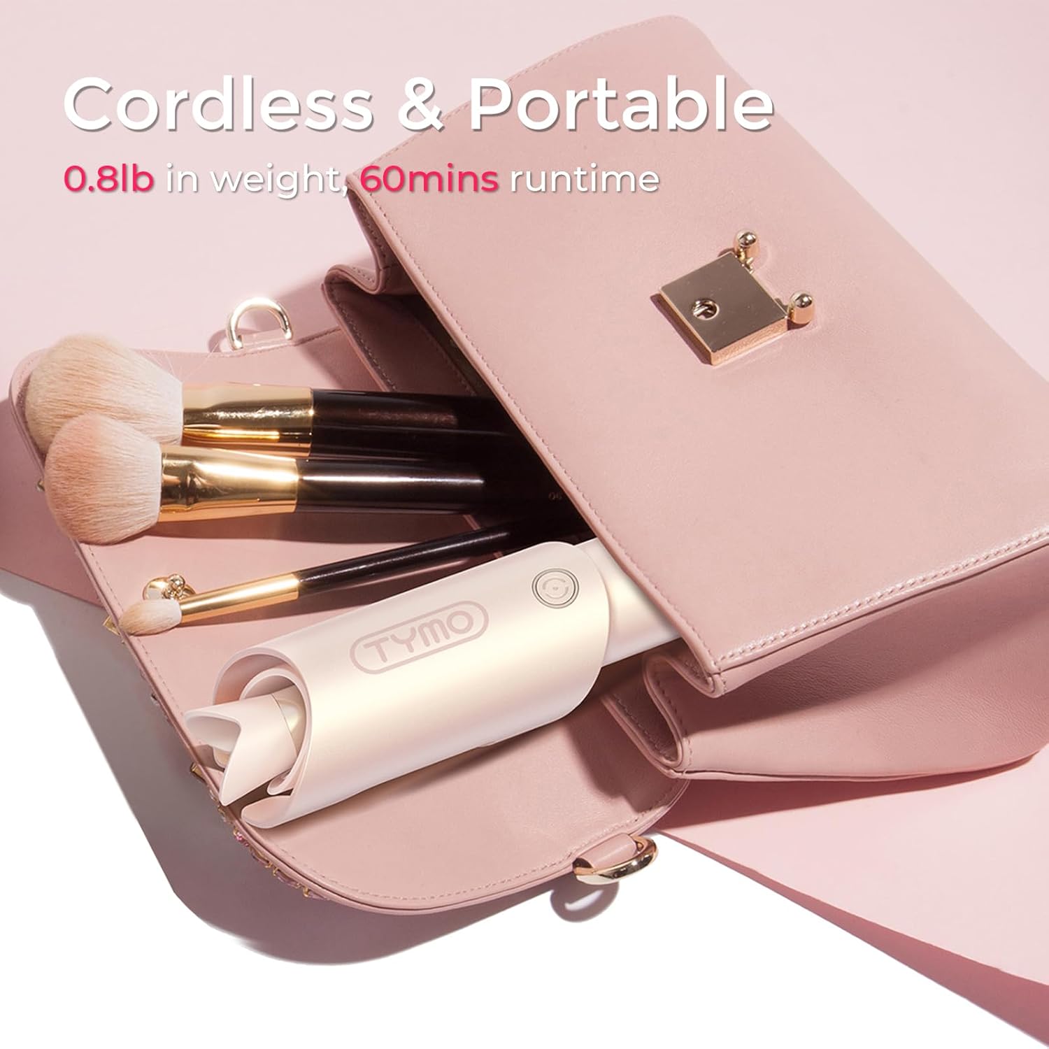 Rotating Curling Wand Anti-Scald & Tangle-Free for Easy Curls