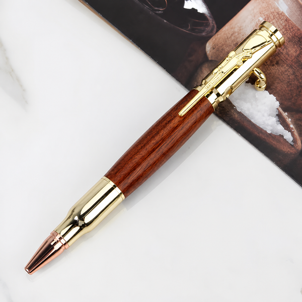 Handcraft🖊 Bolt Action Wooden Bullet PenTM | Crafted From Real Wood & Bullet Casing