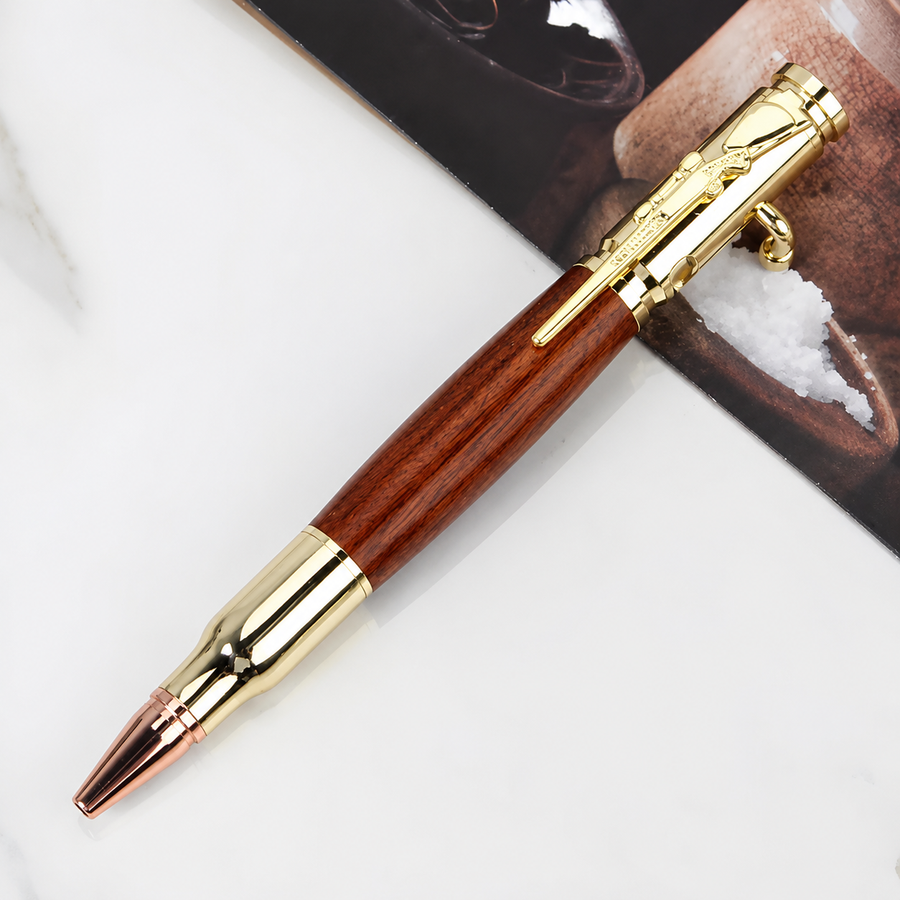 Handcraft🖊 Bolt Action Wooden Bullet PenTM | Crafted From Real Wood & Bullet Casing