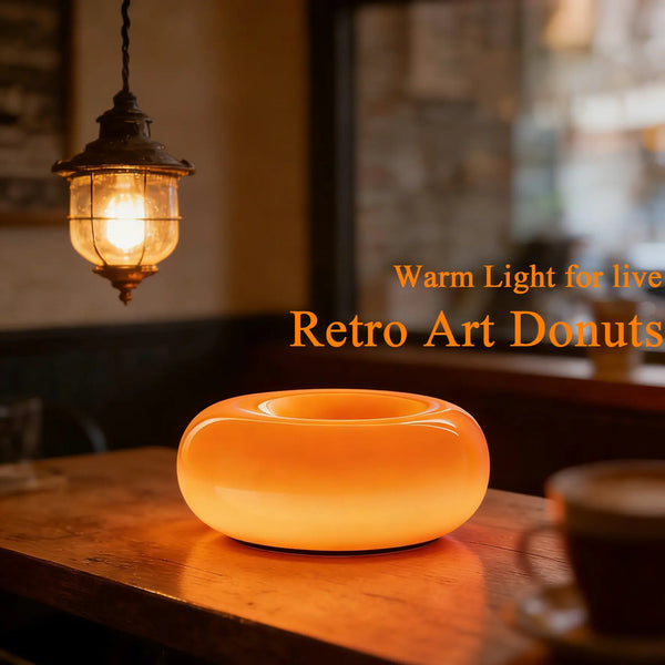 Aesthetic Doughnut LED Night Lamp, Touch Control Warm Light, Cozy Bedroom Decor