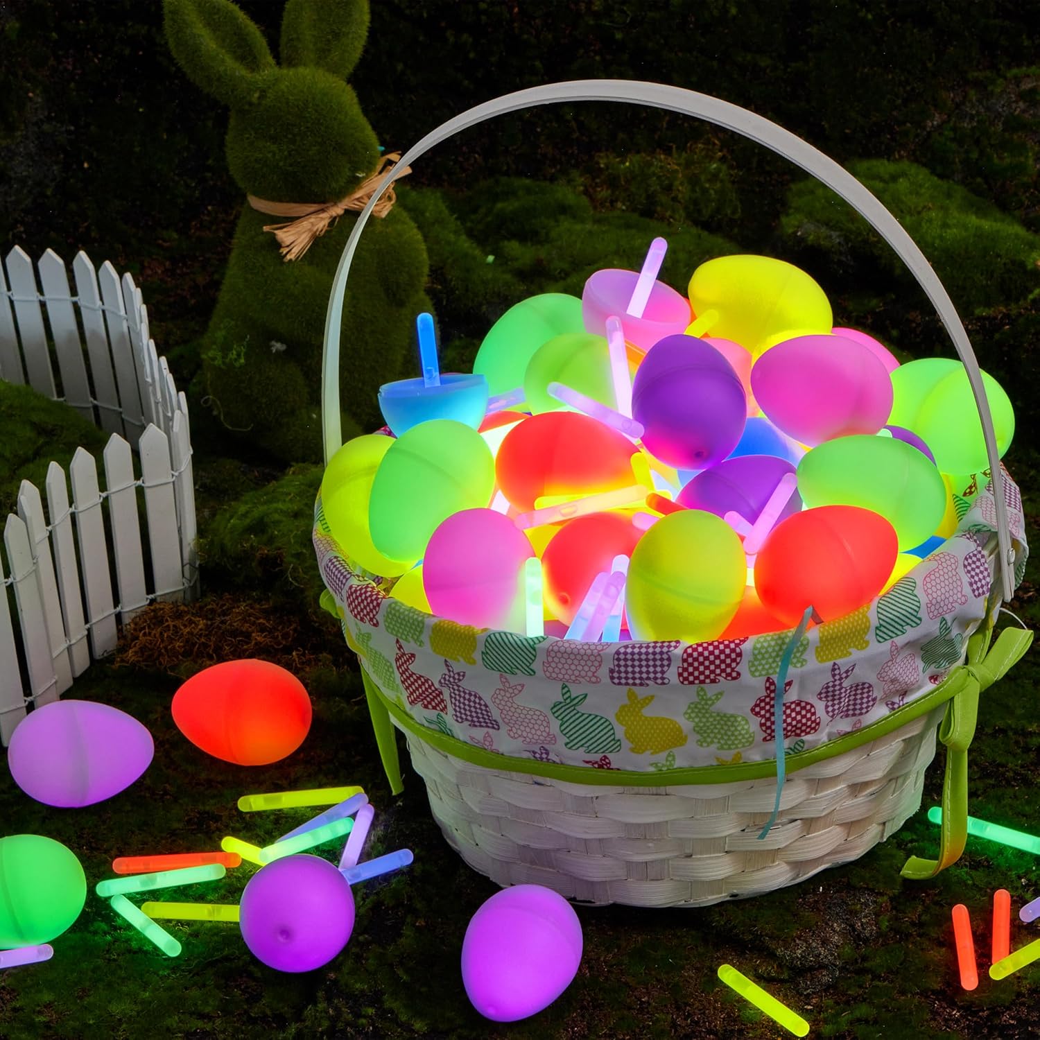 35 Pcs Easter Eggs with 35 Mini Glow Sticks
