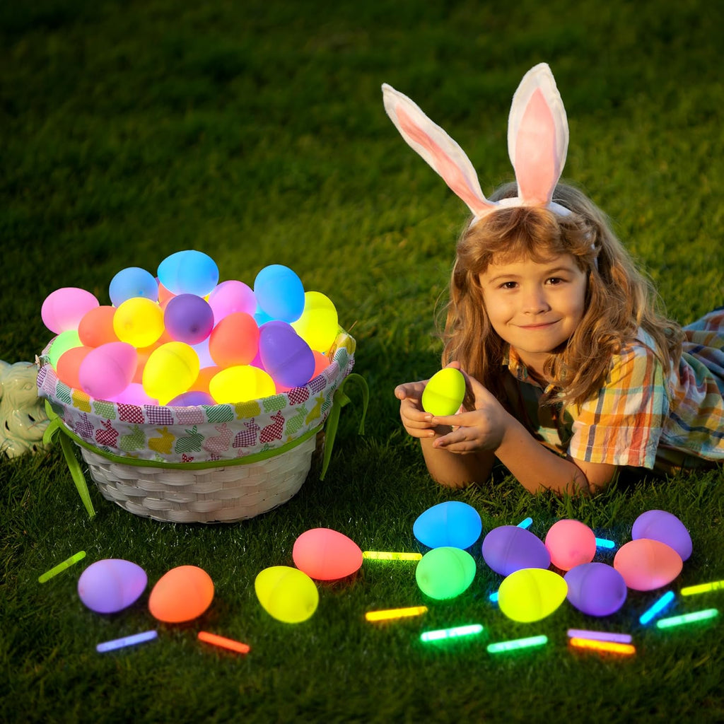 35 Pcs Easter Eggs with 35 Mini Glow Sticks