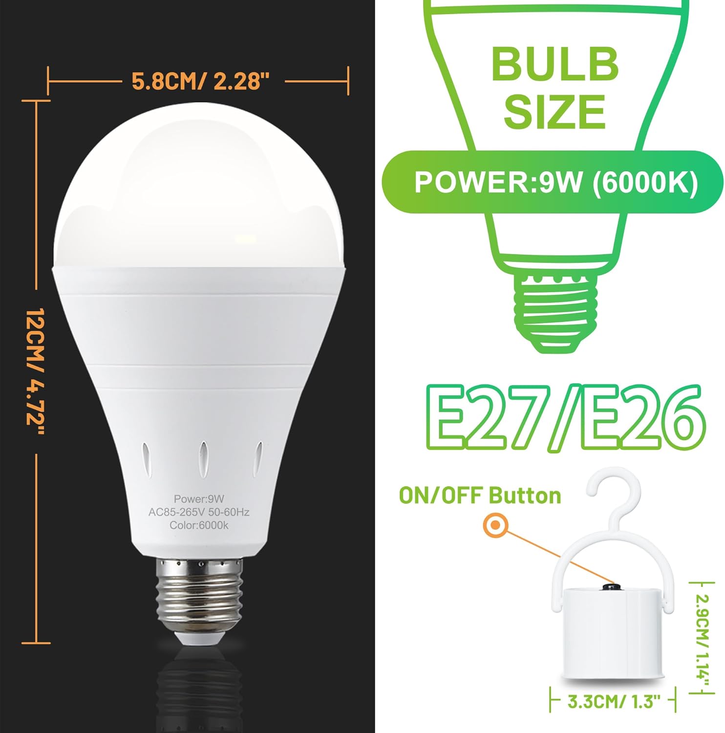 Rechargeable Emergency Light Bulbs