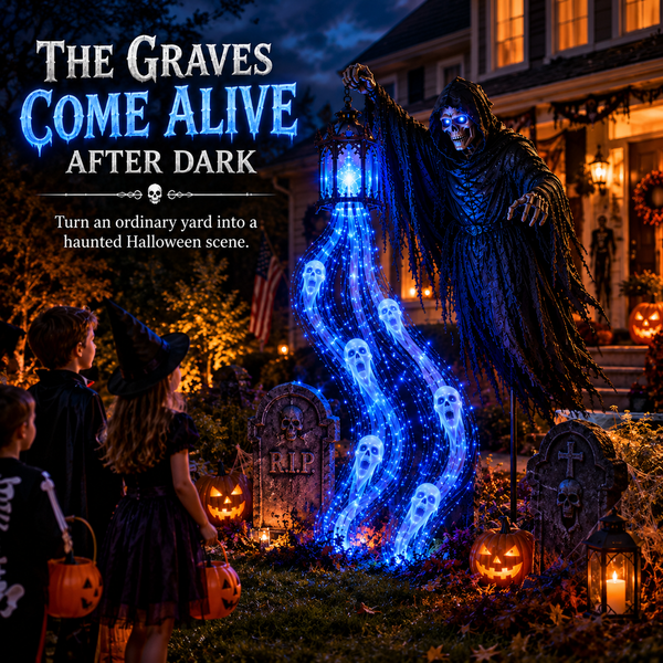 🔥Today 50% OFF🎁💀Halloween Soul Harvester Animated Garden Light
