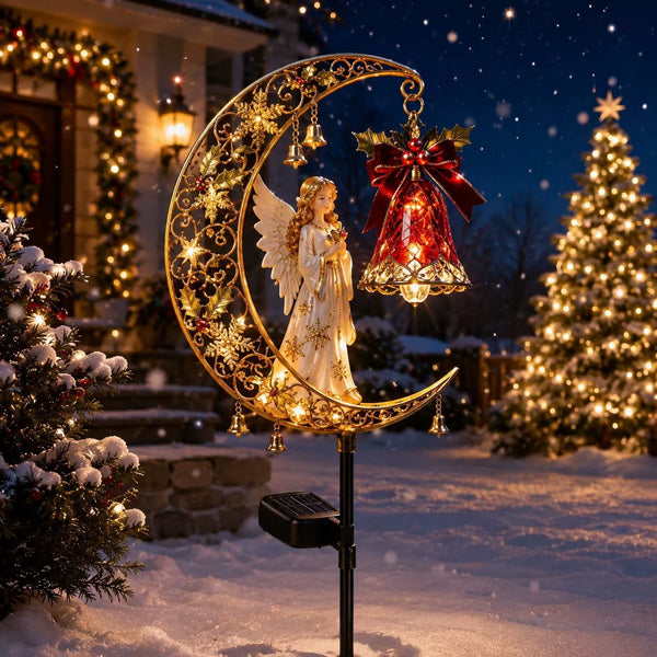 🔥LAST DAY 50% OFF  -Solar Christmas Crescent Garden Light 🎄✨