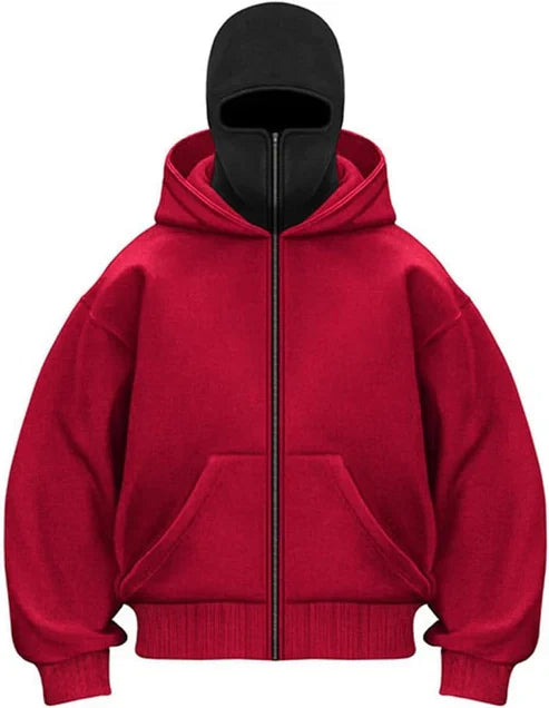 Balaclava Zip Hoodie – Unisex Hip Hop Jacket
