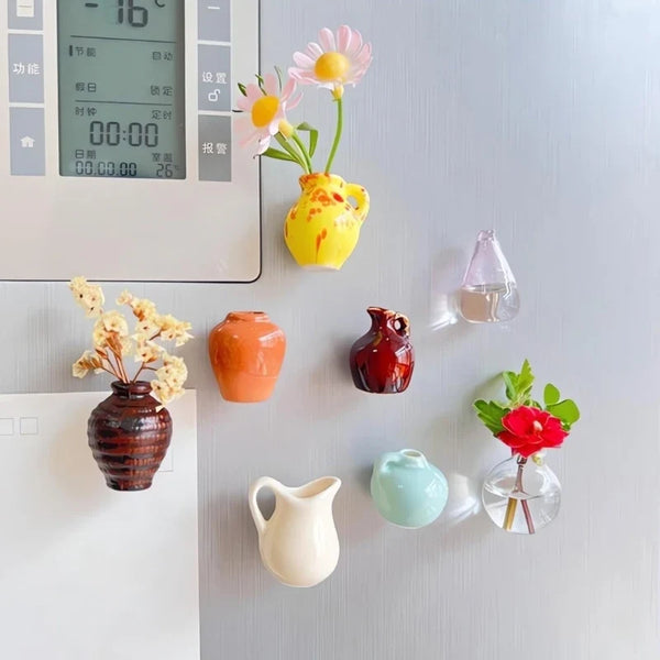 Mini Flower Vase Magnet (pack of 8)