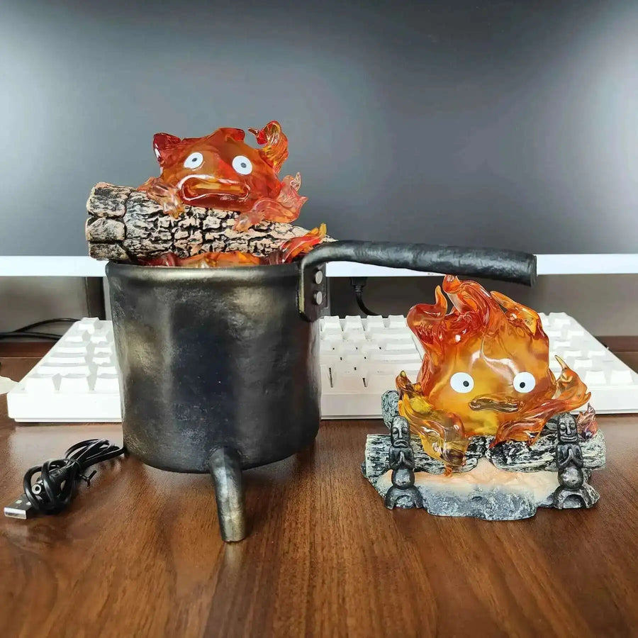Flame Statue Resin Night Light Sculpture