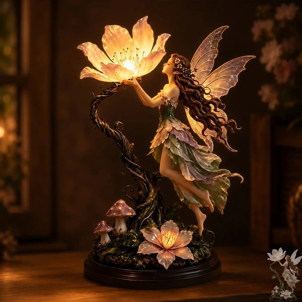 Fairy Daisy Resin Night Light Cottagecore LED Figurine