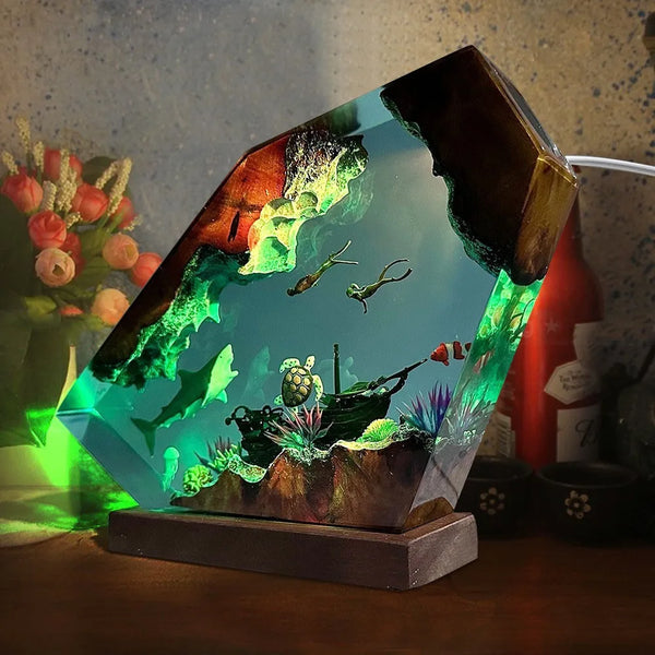 Handmade Epoxy Resin Atmosphere Night Light